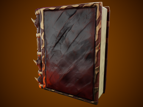 3D Demonic Spellbook Stylized Fantasy Book 3Dモデル