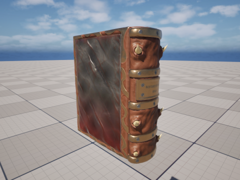 3D Demonic Spellbook Stylized Fantasy Book 3Dモデル