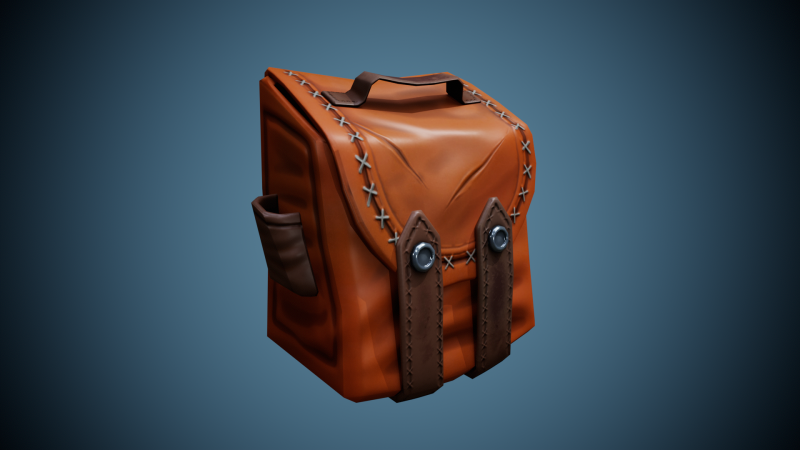 Stylized Leather Hand Bag 3D 模型 .c4d .max .obj .3ds .fbx .stl .blend