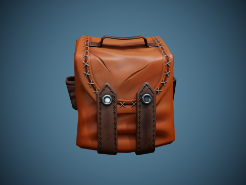 Stylized Leather Hand Bag 3D 模型