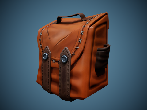 Stylized Leather Hand Bag 3D 模型