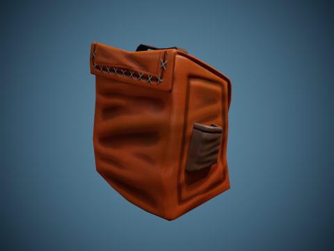 Stylized Leather Hand Bag 3D 模型