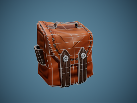 Stylized Leather Hand Bag 3D 模型