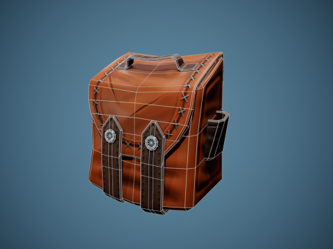 Stylized Leather Hand Bag 3D 模型