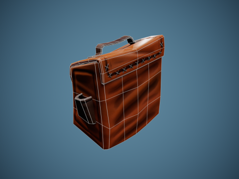 Stylized Leather Hand Bag 3D 模型