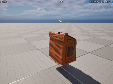 Stylized Leather Hand Bag 3D 模型