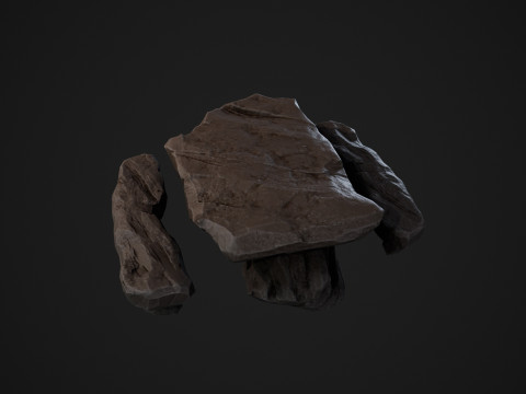 Stylized Stone Table GameReady Model Modèle 3D