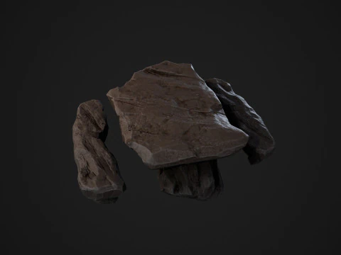 Stylized Stone Table GameReady Model 3D Model
