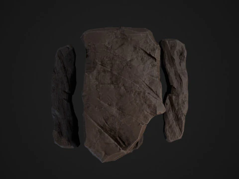 Stylized Stone Table GameReady Model 3D Model