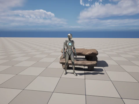 Stylized Stone Table GameReady Model 3D Model