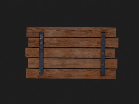 Realistic Wooden Table 3D Model