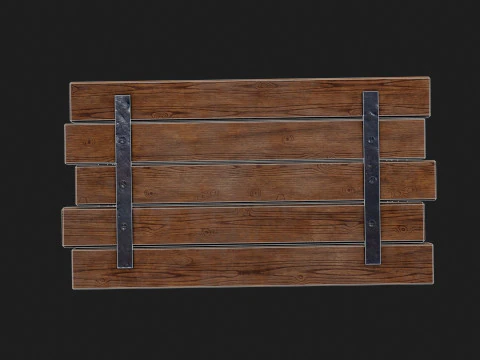 Realistic Wooden Table 3D Model
