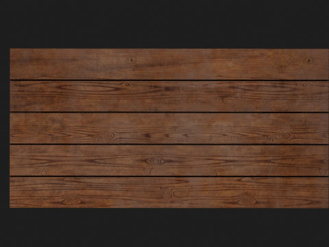 Realistic Wooden Table V2 Modelo 3D