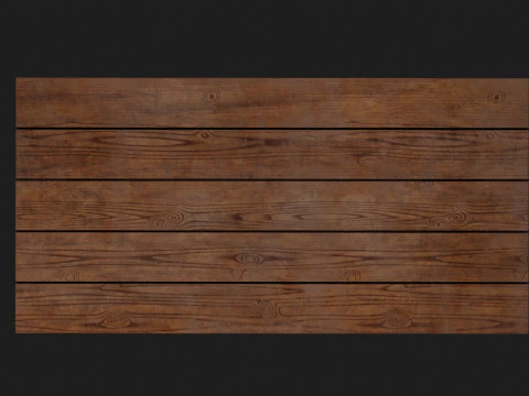 Realistic Wooden Table V2 3D Model