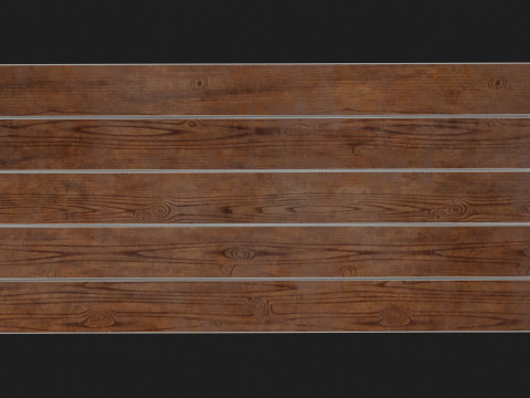 Realistic Wooden Table V2 Modelo 3D