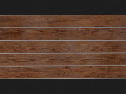 Realistic Wooden Table V2 3D Model