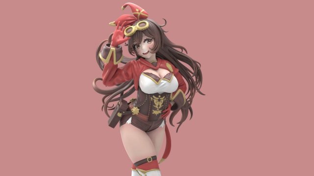 genshin impact amber Modèle 3D .c4d .max .obj .3ds .fbx .stl .blend 