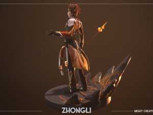 genshin impact zhong li 3D Modell