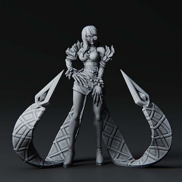League of legends kda evelynn 3d print model Modelo 3D .c4d .max .obj .3ds .fbx .stl .blend 