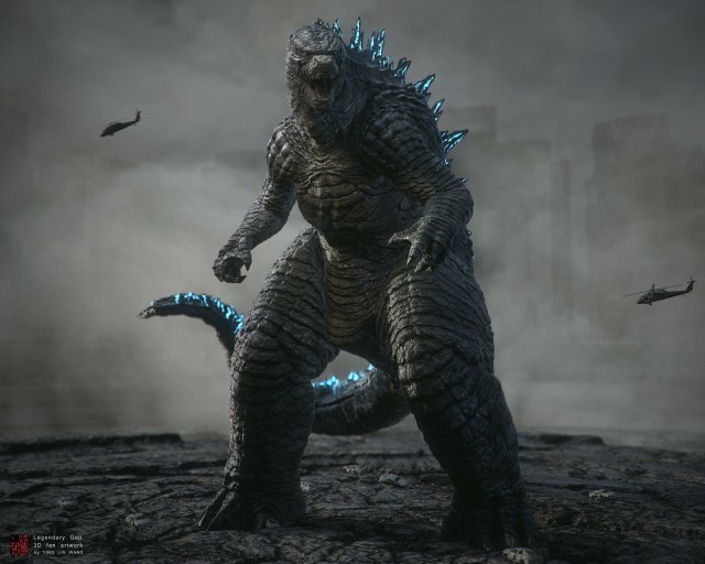Godzilla 3D Model .c4d .max .obj .3ds .fbx .stl .blend 