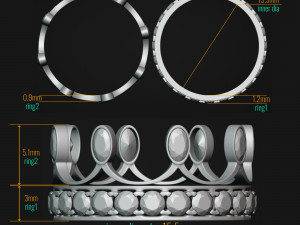 modular rings 3D Print Model