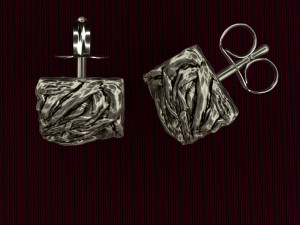 brush waves earrings Model Cetak 3D