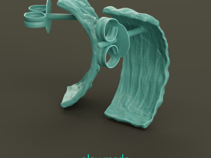 brush waves earrings Model Cetak 3D