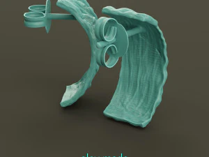 brush waves earrings 3D Print Model