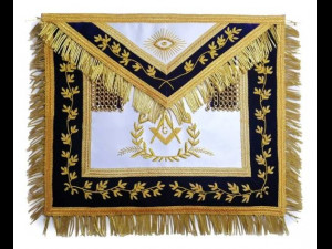 Grand Master Mason Apron Bullion Hand Embroidered Vine Work 3D 模型