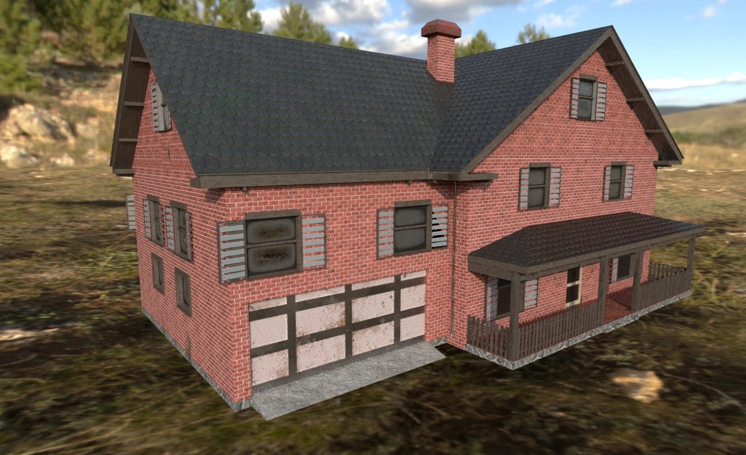 House 3D Model .c4d .max .obj .3ds .fbx .stl .blend 