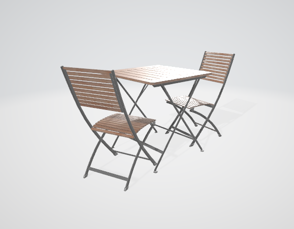 Table and chair 3D 모델 .c4d .max .obj .3ds .fbx .stl .blend