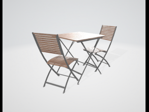 Table and chair 3D 模型
