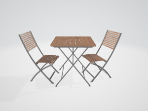 Table and chair 3D 모델