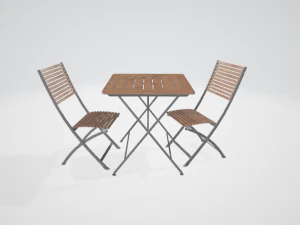 Table and chair 3D Model