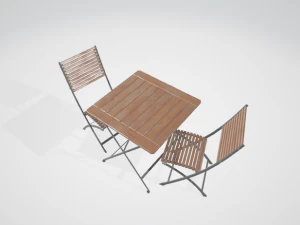 Table and chair 3D Model