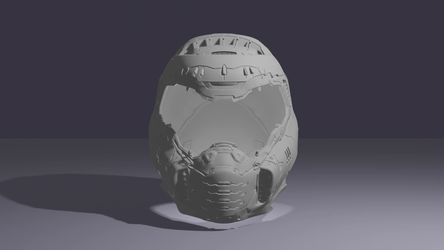 Doom Eternal helmet - DOOMSLAYER 3D Print Model .c4d .max .obj .3ds .fbx .stl .blend