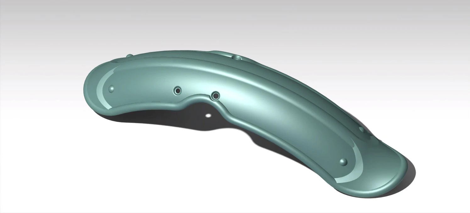 vintage front fender 3D Print Model .c4d .max .obj .3ds .fbx .stl .blend 