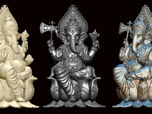 Ganesh ji lotus 3D Print Model