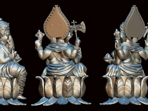 Ganesh ji lotus 3D Print Model