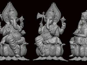 Ganesh ji lotus 3D Print Model