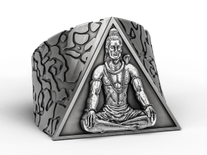 Antique Shiv Ji Ring Modello di stampa 3D