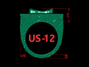 Antique Shiv Ji Ring 3D Print Model