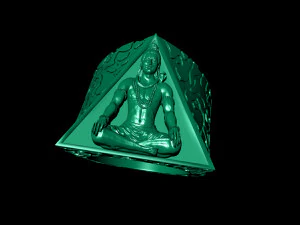 Antique Shiv Ji Ring 3D Print Model