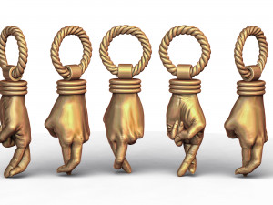 Fingers Crossed Hand Pendant 3D 프린트 모델