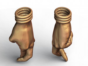 Fingers Crossed Hand Pendant 3D 프린트 모델