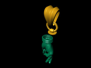 Fingers Crossed Hand Pendant 3D 프린트 모델