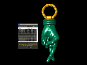 Fingers Crossed Hand Pendant 3D 프린트 모델