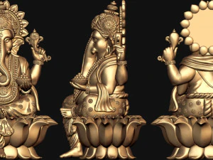 Ganesh Ji Lotus 08 3D Print Model