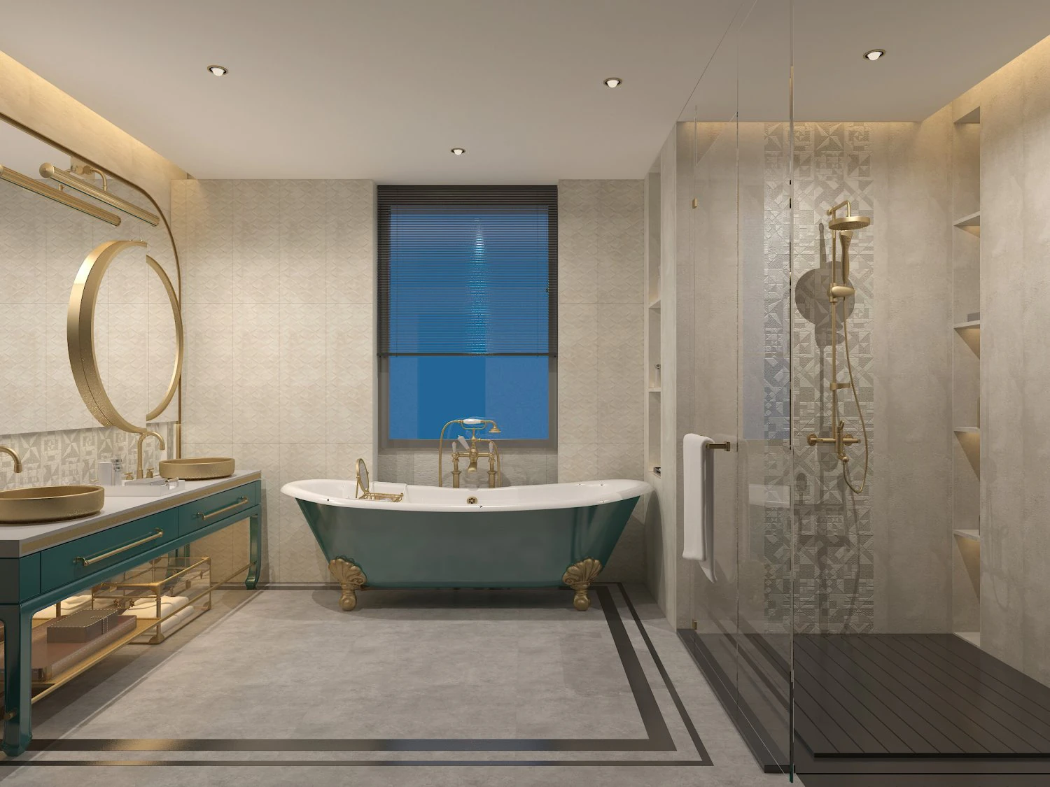Classical bathroom 3D Model .c4d .max .obj .3ds .fbx .stl .blend 