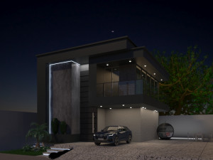 Modern villa architecture 3D Model
